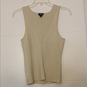 INC International Concepts Women's Beige Ribbed Sleeveless Top